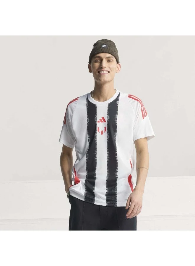 اديداس قميص ميسي للرجال بأكمام قصيرة